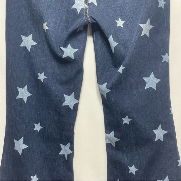Cello Star Print Flare Bell Bottom High Rise Long Length Women's Jeans Size 3 - Picture 8 of 14